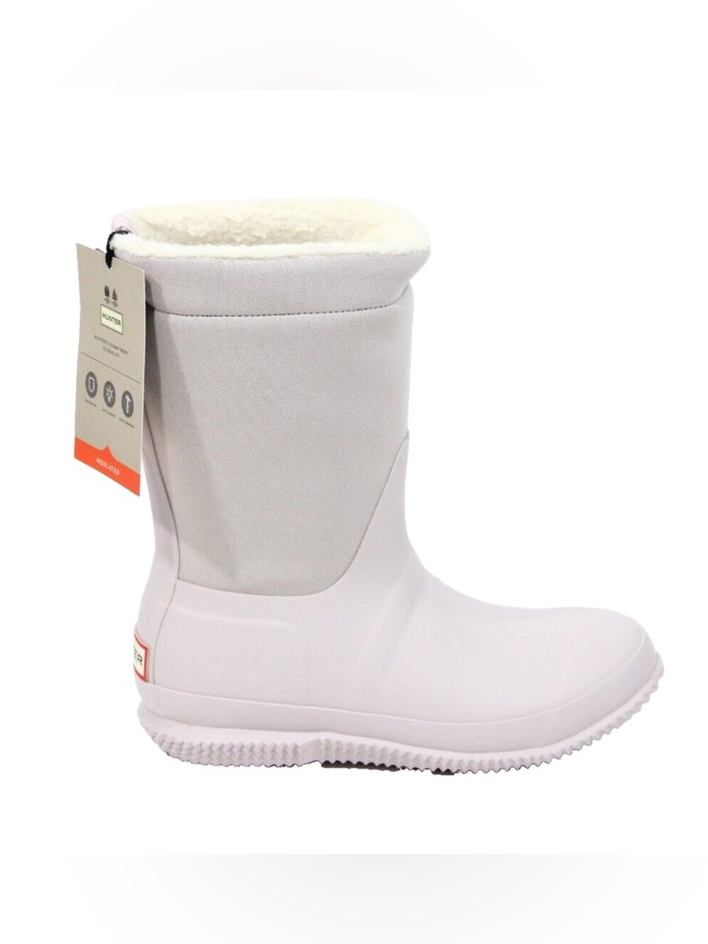 Hunter Original Roll Top Sherpa Boots 9 NEW Women Winter Boot Waterproof lined